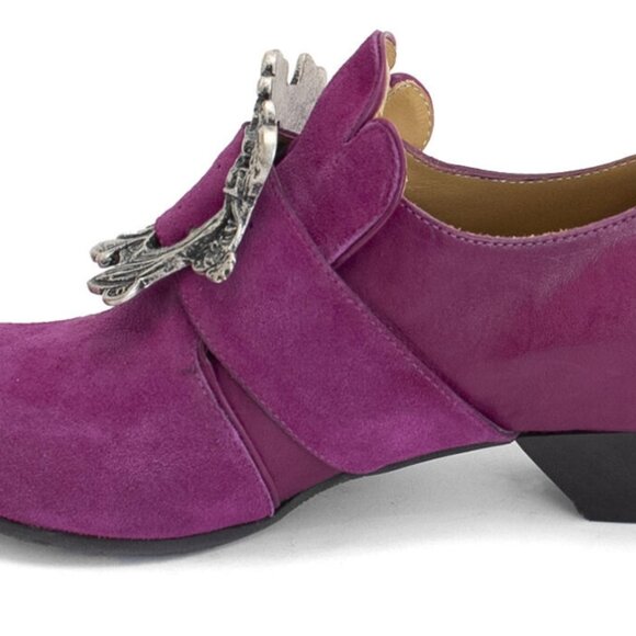 Fluevog  - Truth  Luiza Loafers with Angel Buckle  - Purple (Magenta) - Picture 3 of 12